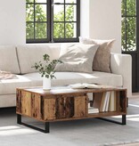 VidaXL Salontafel met lade Oud hout 90 x 60 x 35 cm Bewerkt hout
