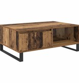 VidaXL Salontafel met lade Oud hout 90 x 60 x 35 cm Bewerkt hout
