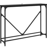 VidaXL Wandtafel Zwart eiken 102 x 22.5 x 75 cm Bewerkt hout