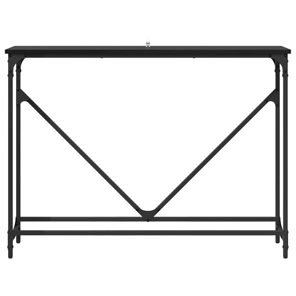 VidaXL Wandtafel Zwart eiken 102 x 22.5 x 75 cm Bewerkt hout
