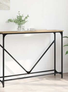 VidaXL Wandtafel artisanaal eikenkleurig 102 x 22.5 x 75 cm