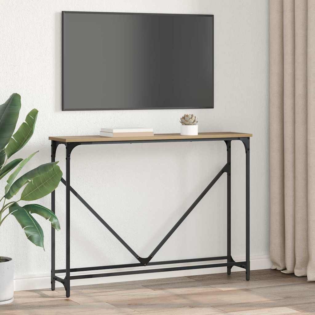 VidaXL Wandtafel artisanaal eikenkleurig 102 x 22.5 x 75 cm