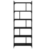 VidaXL Boekenkast Zwart eiken 76 x 32 x 192 cm Bewerkt hout