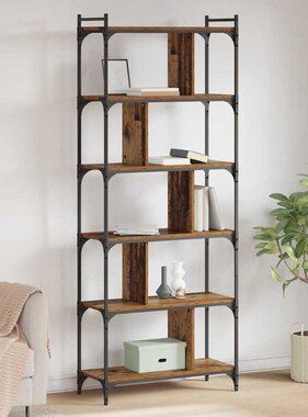 VidaXL Boekenkast Oud hout 76 x 32 x 192 cm Bewerkt hout