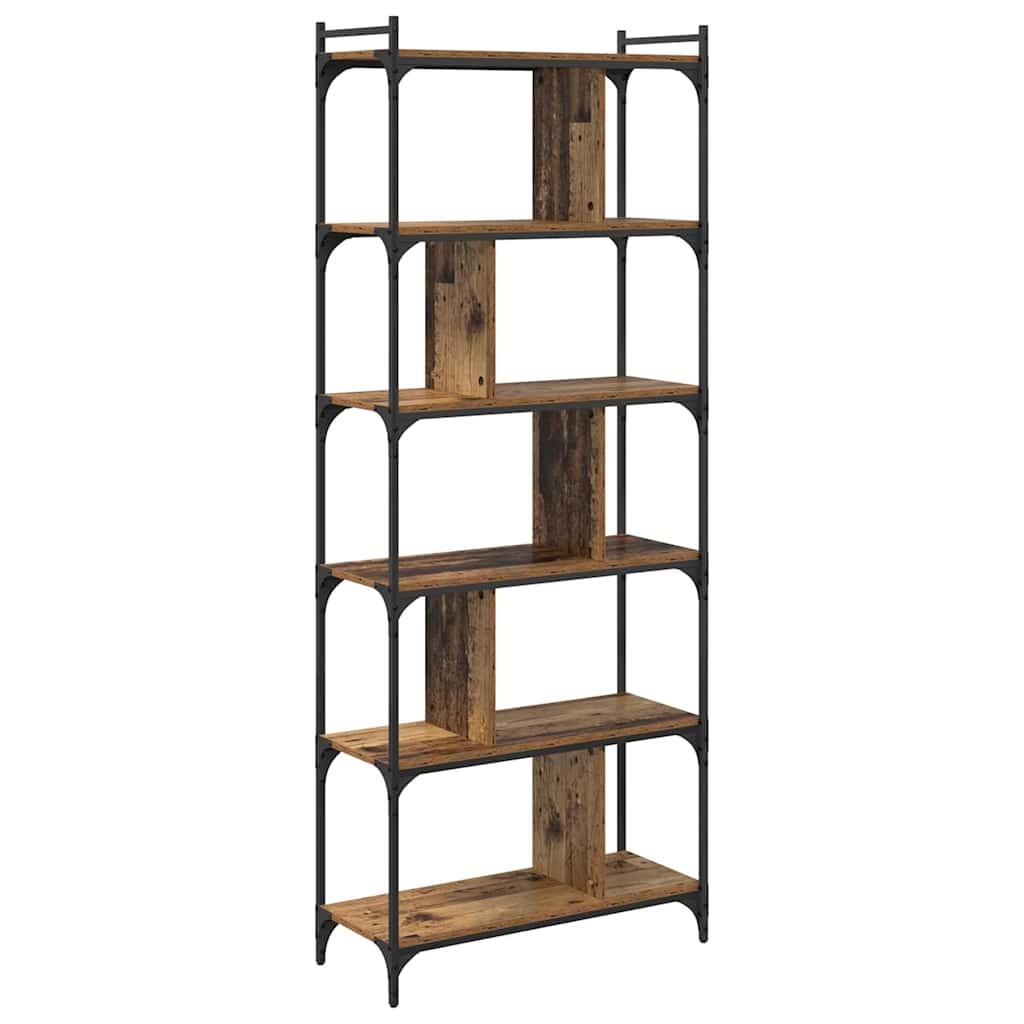 VidaXL Boekenkast Oud hout 76 x 32 x 192 cm Bewerkt hout