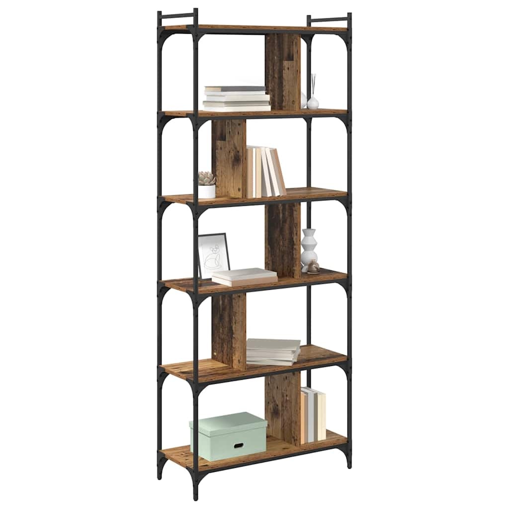 VidaXL Boekenkast Oud hout 76 x 32 x 192 cm Bewerkt hout