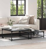 VidaXL Nesting Koffietafel 2 pcs Zwart eiken 80 x 8035 x cm