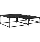 VidaXL Nesting Koffietafel 2 pcs Zwart eiken 80 x 8035 x cm