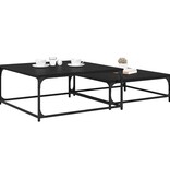 VidaXL Nesting Koffietafel 2 pcs Zwart eiken 80 x 8035 x cm