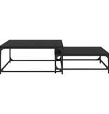 VidaXL Nesting Koffietafel 2 pcs Zwart eiken 80 x 8035 x cm