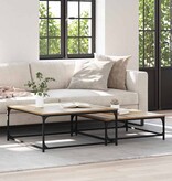 VidaXL Nesting Koffietafel 2 pcs artisanaal eikenkleurig