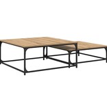 VidaXL Nesting Koffietafel 2 pcs artisanaal eikenkleurig