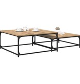 VidaXL Nesting Koffietafel 2 pcs artisanaal eikenkleurig