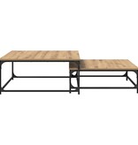 VidaXL Nesting Koffietafel 2 pcs artisanaal eikenkleurig