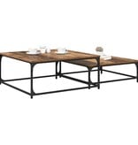 VidaXL Nesting Koffietafel 2 pcs Oud hout 80 x 8035 x cm Bewerkt hout