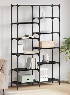 VidaXL Boekenkast Zwart eiken 100 x 32 x 170 cm Bewerkt hout