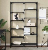 VidaXL Boekenkast Zwart eiken 100 x 32 x 170 cm Bewerkt hout