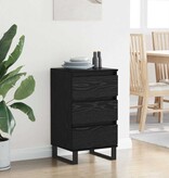 VidaXL Dressoir met lade Zwart eiken Bewerkt hout