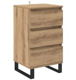 VidaXL Dressoir met lade artisanaal eikenkleurig Bewerkt hout