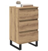 VidaXL Dressoir met lade artisanaal eikenkleurig Bewerkt hout