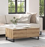 VidaXL Salontafel met lade artisanaal eikenkleurig Bewerkt hout