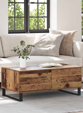 VidaXL Salontafel met lade Oud hout Bewerkt hout