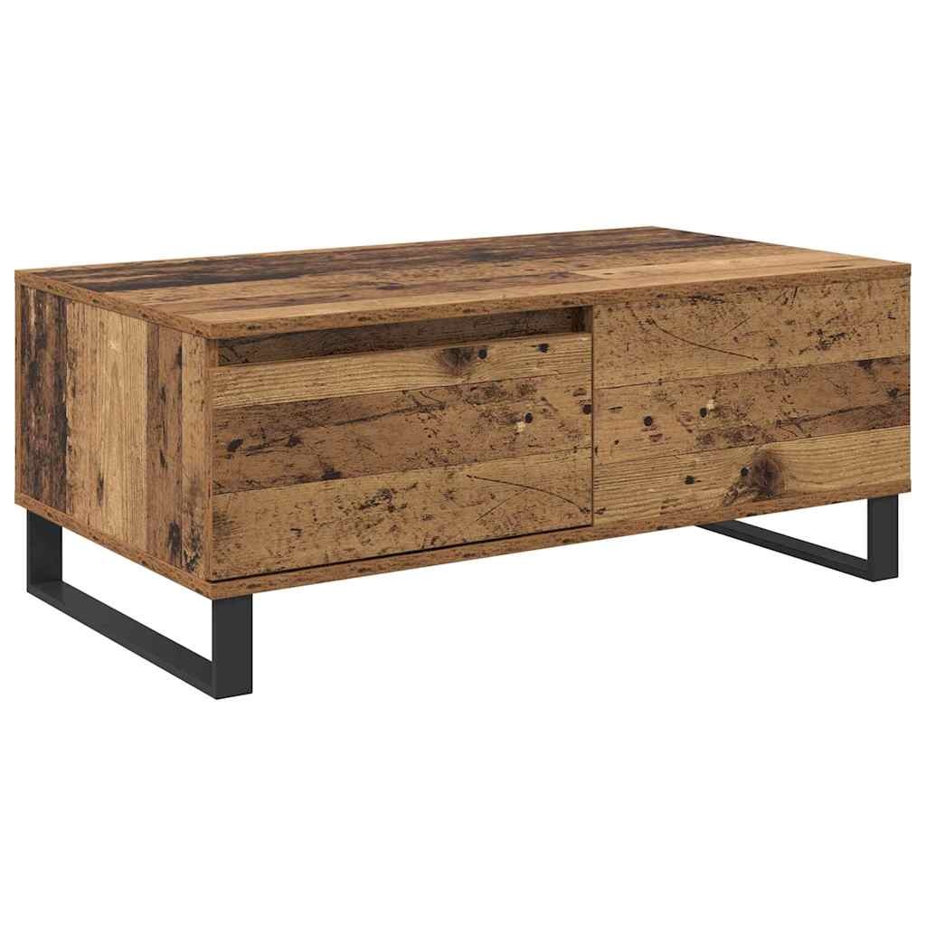 VidaXL Salontafel met lade Oud hout Bewerkt hout