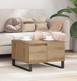 VidaXL Salontafel met lade artisanaal eikenkleurig 55 x 55 x 36,5 cm