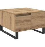 VidaXL Salontafel met lade artisanaal eikenkleurig 55 x 55 x 36,5 cm