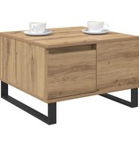 VidaXL Salontafel met lade artisanaal eikenkleurig 55 x 55 x 36,5 cm