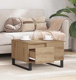 VidaXL Salontafel met lade artisanaal eikenkleurig 55 x 55 x 36,5 cm