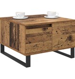 VidaXL Salontafel met lade Oud hout 55 x 55 x 36,5 cm Bewerkt hout