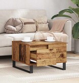 VidaXL Salontafel met lade Oud hout 55 x 55 x 36,5 cm Bewerkt hout