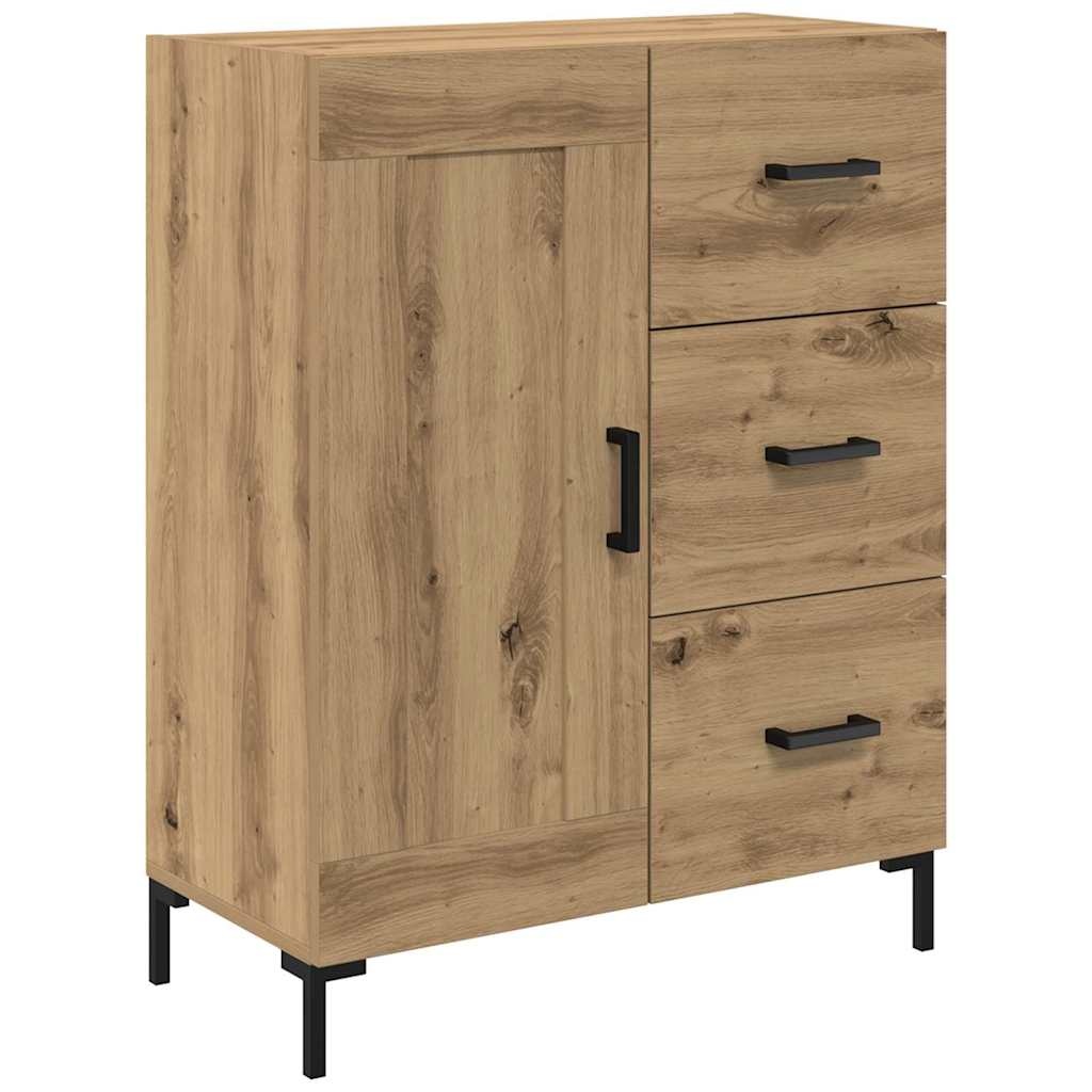 VidaXL Dressoir artisanaal eikenkleurig 69.5 x 34 x 90 cm Bewerkt hout