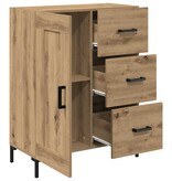 VidaXL Dressoir artisanaal eikenkleurig 69.5 x 34 x 90 cm Bewerkt hout