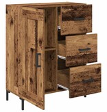 VidaXL Dressoir met lade Oud hout 69.5 x 34 x 90 cm Bewerkt hout