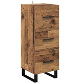 VidaXL Dressoir Oud Hout 34,5 x 34 x 90 cm Gemonteerd hout en ijzer