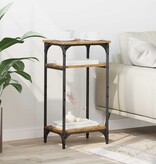 VidaXL Bijzettafel met plank Oud hout 40 x 30 x 75 cm Bewerkt hout