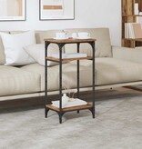 VidaXL Bijzettafel met plank Oud hout 40 x 30 x 75 cm Bewerkt hout