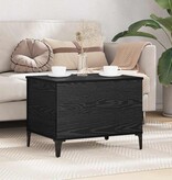 VidaXL Salontafel Zwart eiken 60 x 44.5 x 45 cm Bewerkt hout