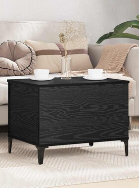 VidaXL Salontafel Zwart eiken 60 x 44.5 x 45 cm Bewerkt hout