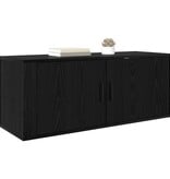 VidaXL Wandgemonteerde TV-kast Zwart Eiken 100 x 34,5 x 40 cm