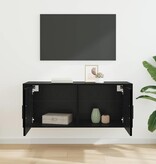 VidaXL Wandgemonteerde TV-kast Zwart Eiken 100 x 34,5 x 40 cm
