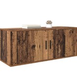 VidaXL Wandgemonteerde TV-kast Oud Hout 100 x 34,5 x 40 cm