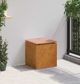 VidaXL Tuinbank Roestig 40 x 40 x 43 cm Cortenstaal