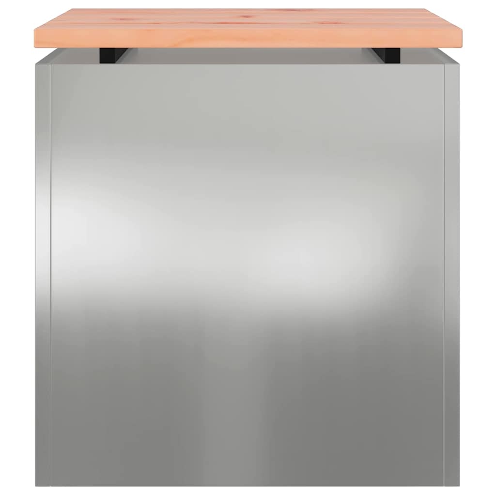 VidaXL Tuinbank Zilver 40 x 40 x 43 cm Gegalvaniseerd staal
