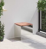 VidaXL Tuinbank Zilver 40 x 40 x 43 cm Roestvrij staal