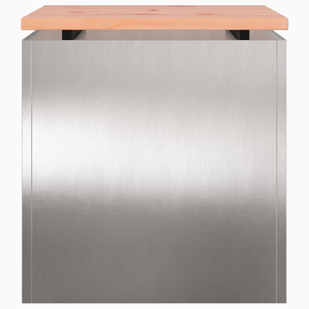 VidaXL Tuinbank Zilver 40 x 40 x 43 cm Roestvrij staal