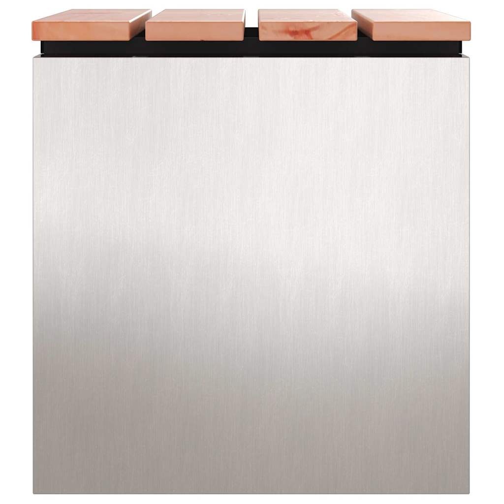 VidaXL Tuinbank Zilver 40 x 40 x 43 cm Roestvrij staal