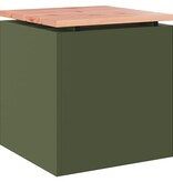 VidaXL Tuinbank Olijfgroen 40 x 40 x 43 cm Staal